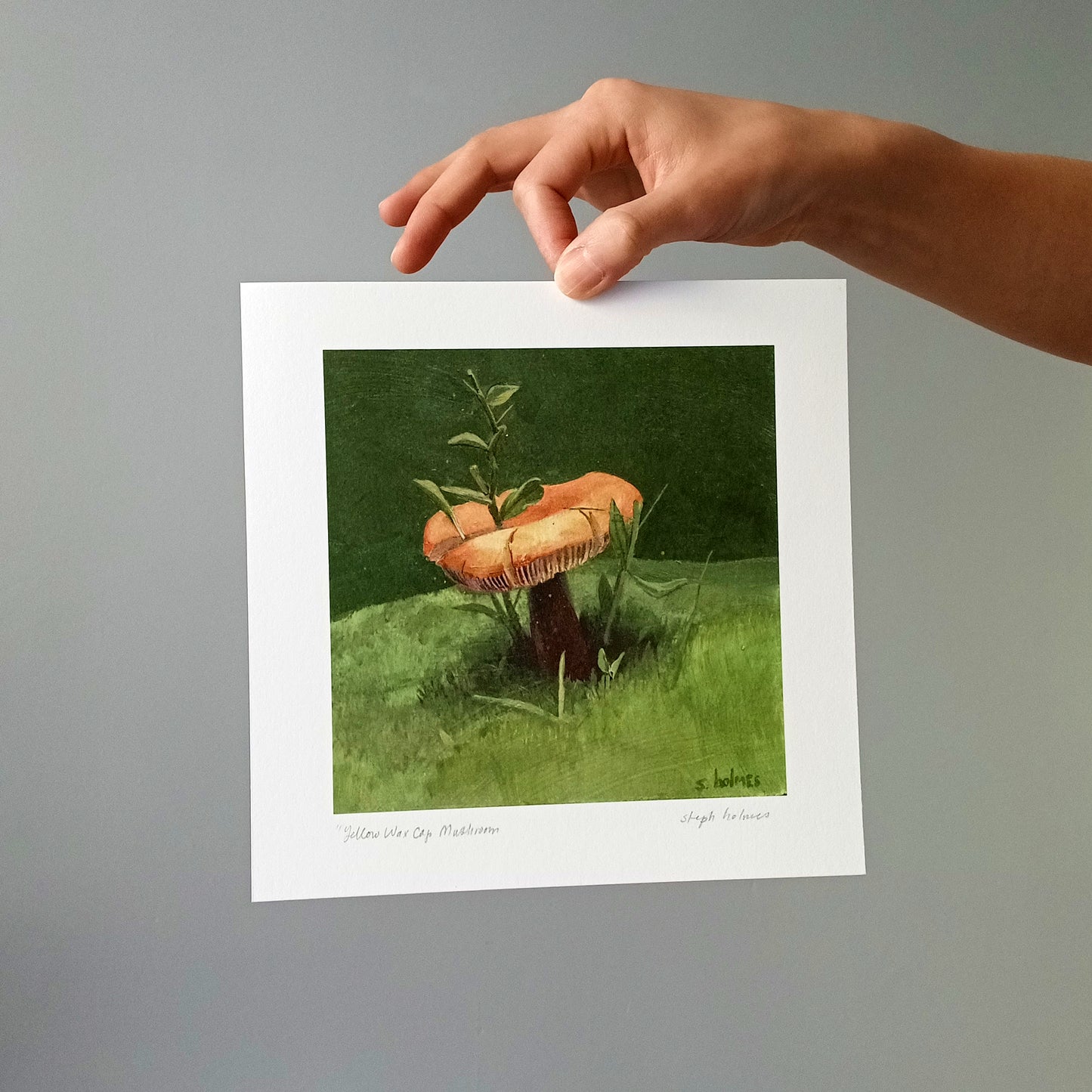 Golden Wax Cap Mushroom print
